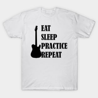 Eat Sleep Practice Repeat: Guitar T-Shirt